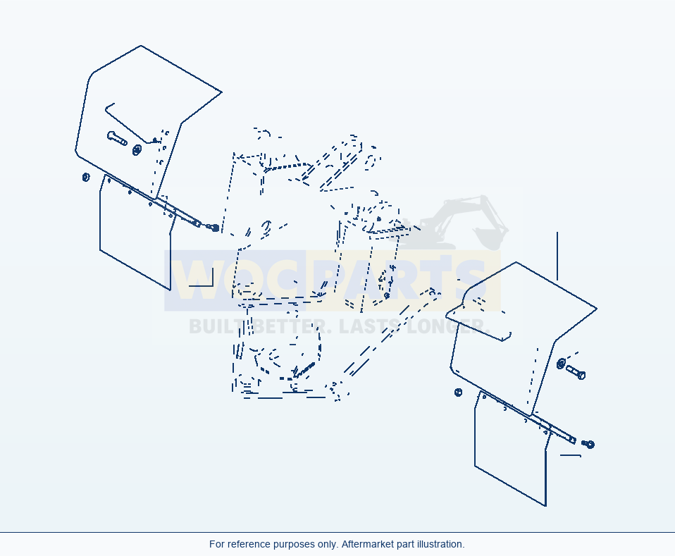 Komatsu WA320-3 Fender, Front (K0107*) parts diagram