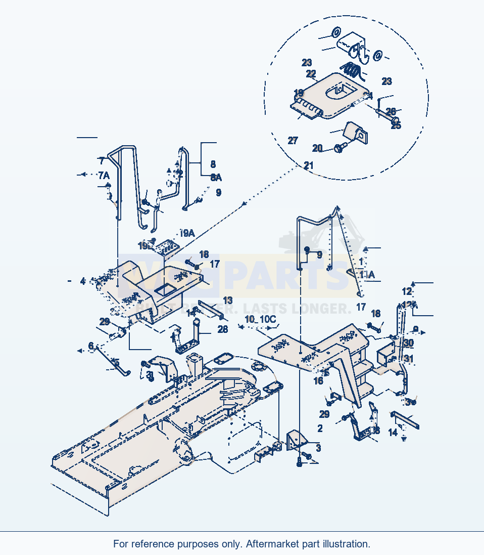 Komatsu WA320-3 Ladder Serial WA320H20051-20560 parts diagram