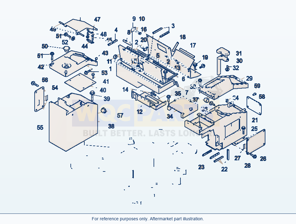 Komatsu WA320-3 Platform, Attaching parts diagram