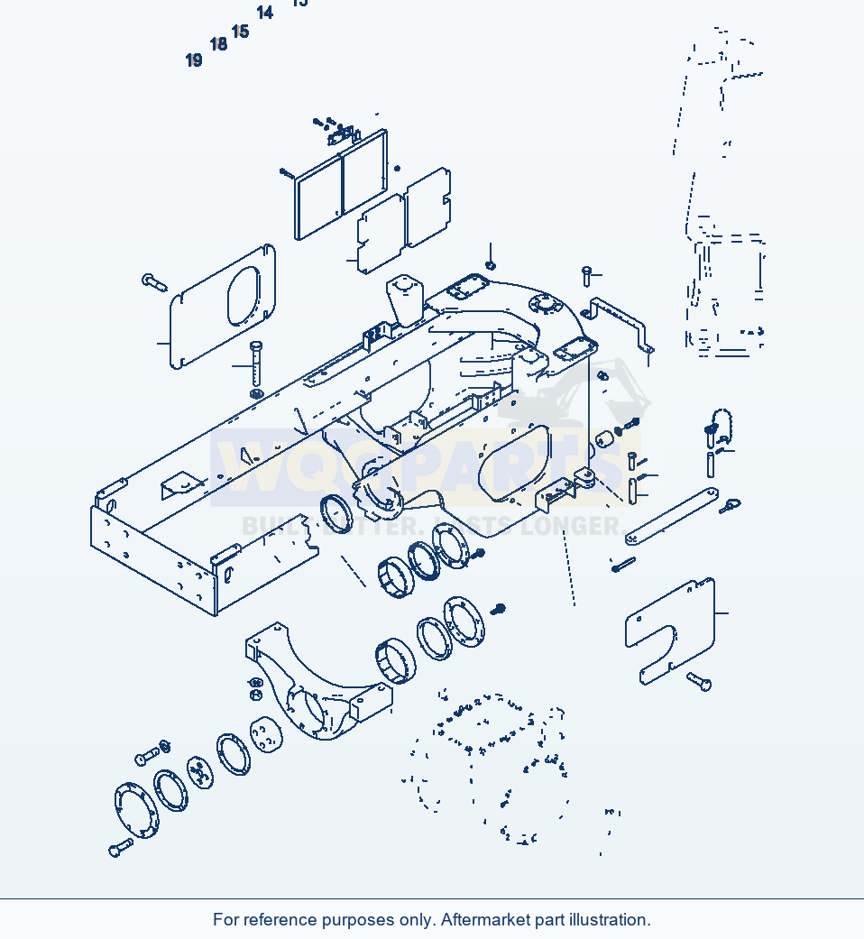 Komatsu WA320-3 Rear Frame Serial WA320H20051-20560 parts diagram