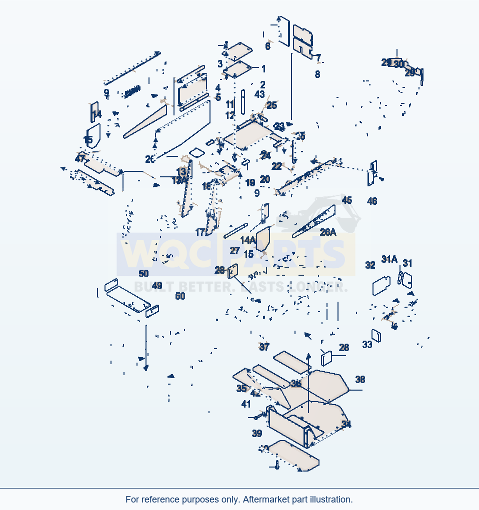 Komatsu WA320-3 Soundproof parts diagram