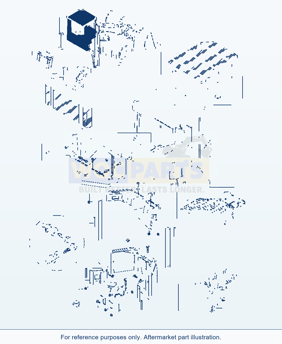 Komatsu WA320-3 Soundproofing Of Cabin parts diagram