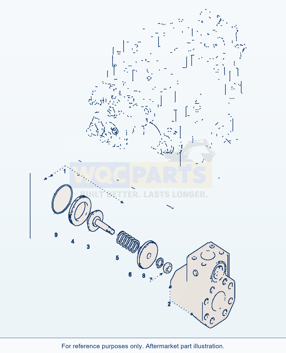 Komatsu WA320-3 Control Valve, Check Valve parts diagram