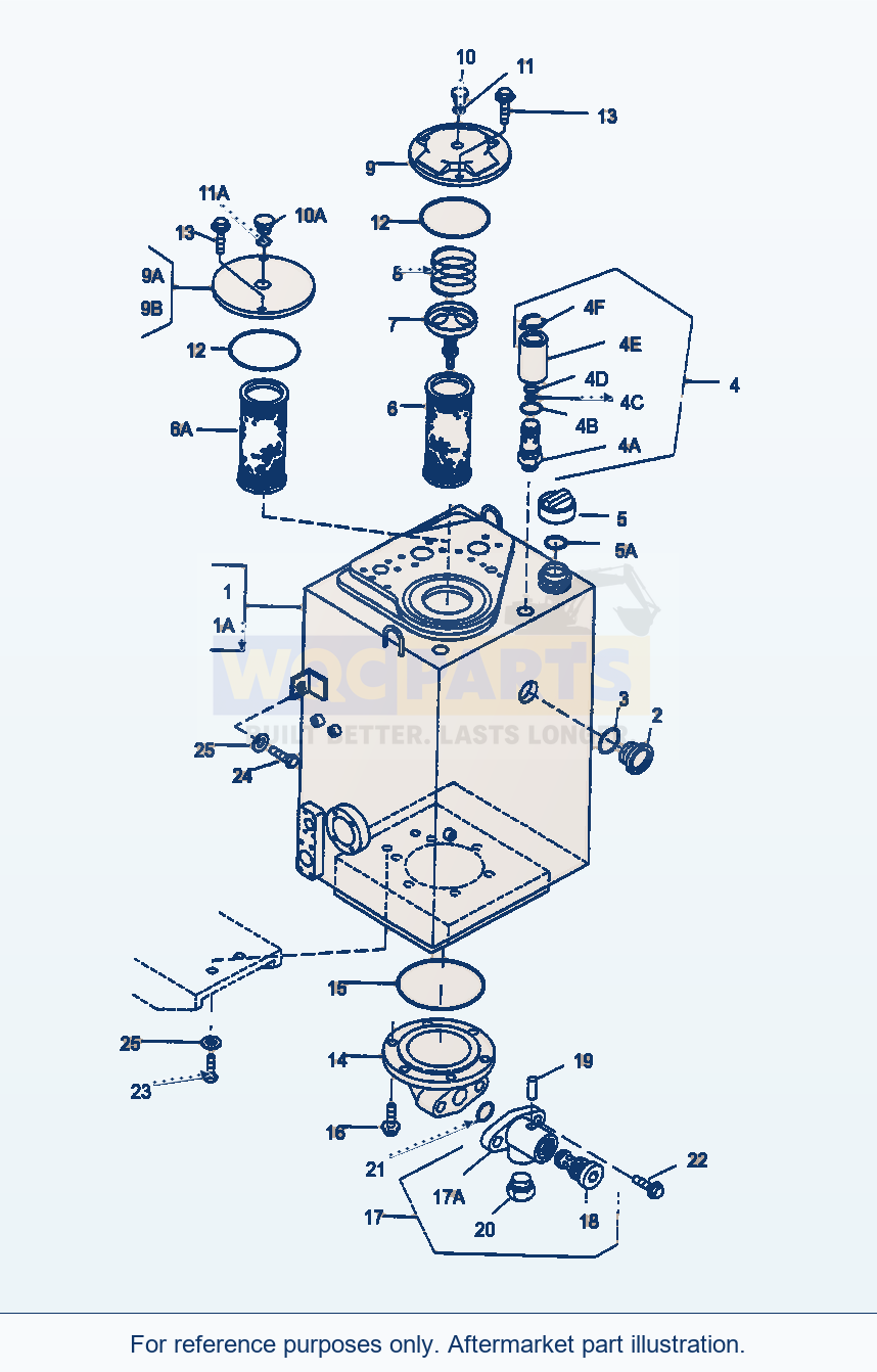 Komatsu WA320-3 Oil Tank parts diagram