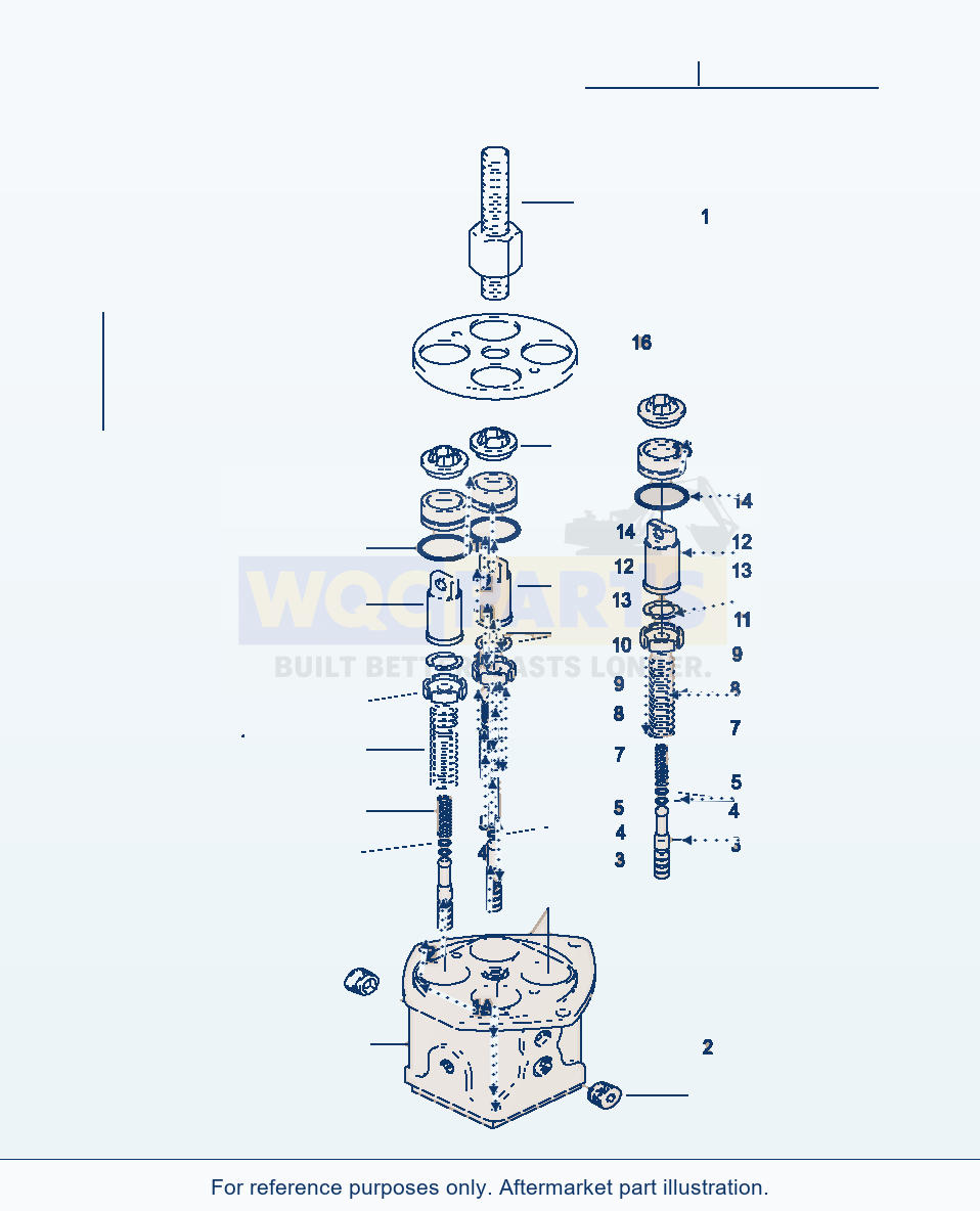 Komatsu WA320-3 Remote Control Valve, 2 Ways Control Valve parts diagram