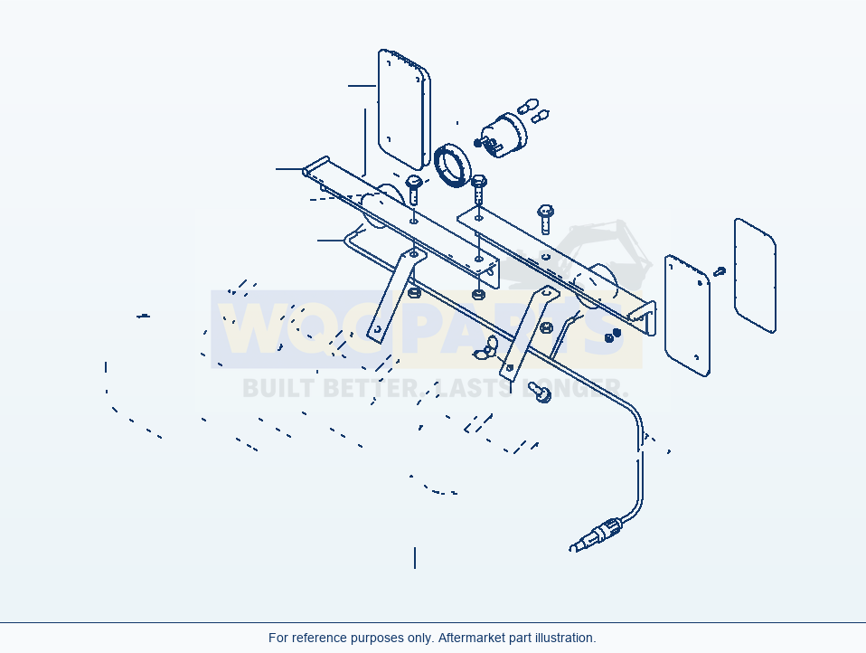 Komatsu WA320-3 Ripper Tooth Wear Plate And Marker Light parts diagram