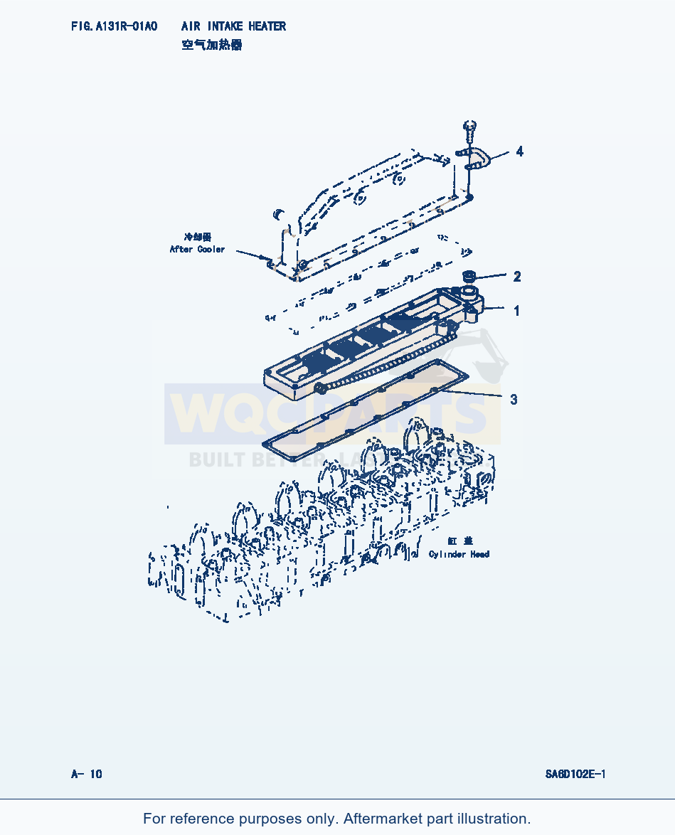 Komatsu WA320-3 Air Intake Heater (|000006) parts diagram