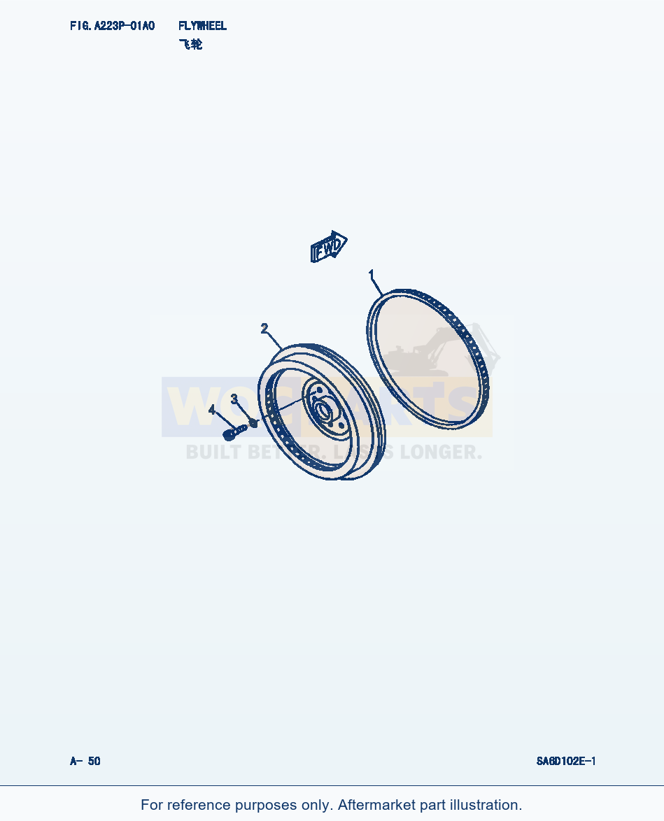 Komatsu WA320-3 Flywheel (|000029) parts diagram