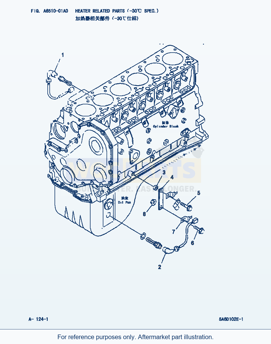 Komatsu WA320-3 Heater Related Parts(-30Cent. Spec.) (|000070) parts diagram