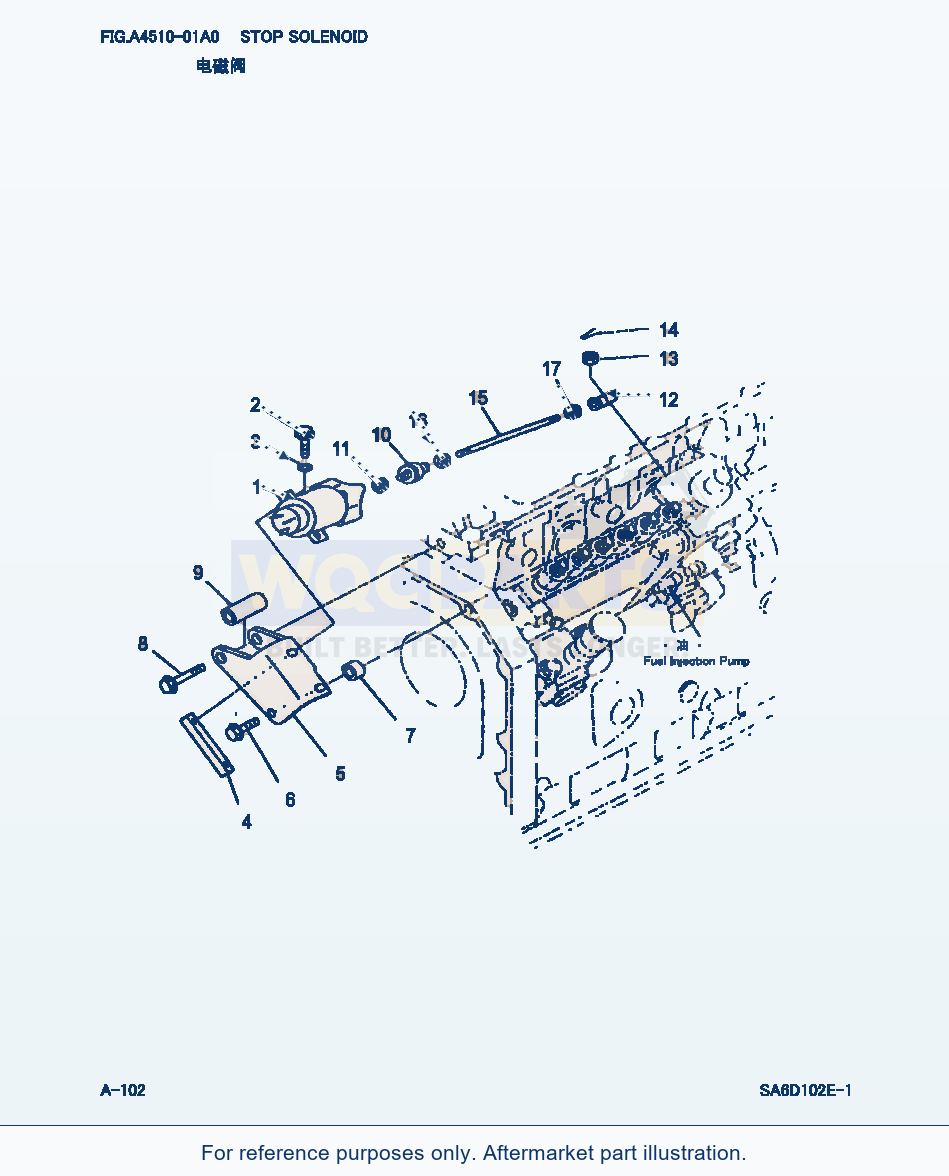 Komatsu WA320-3 Stop Solenoid (|000056) parts diagram