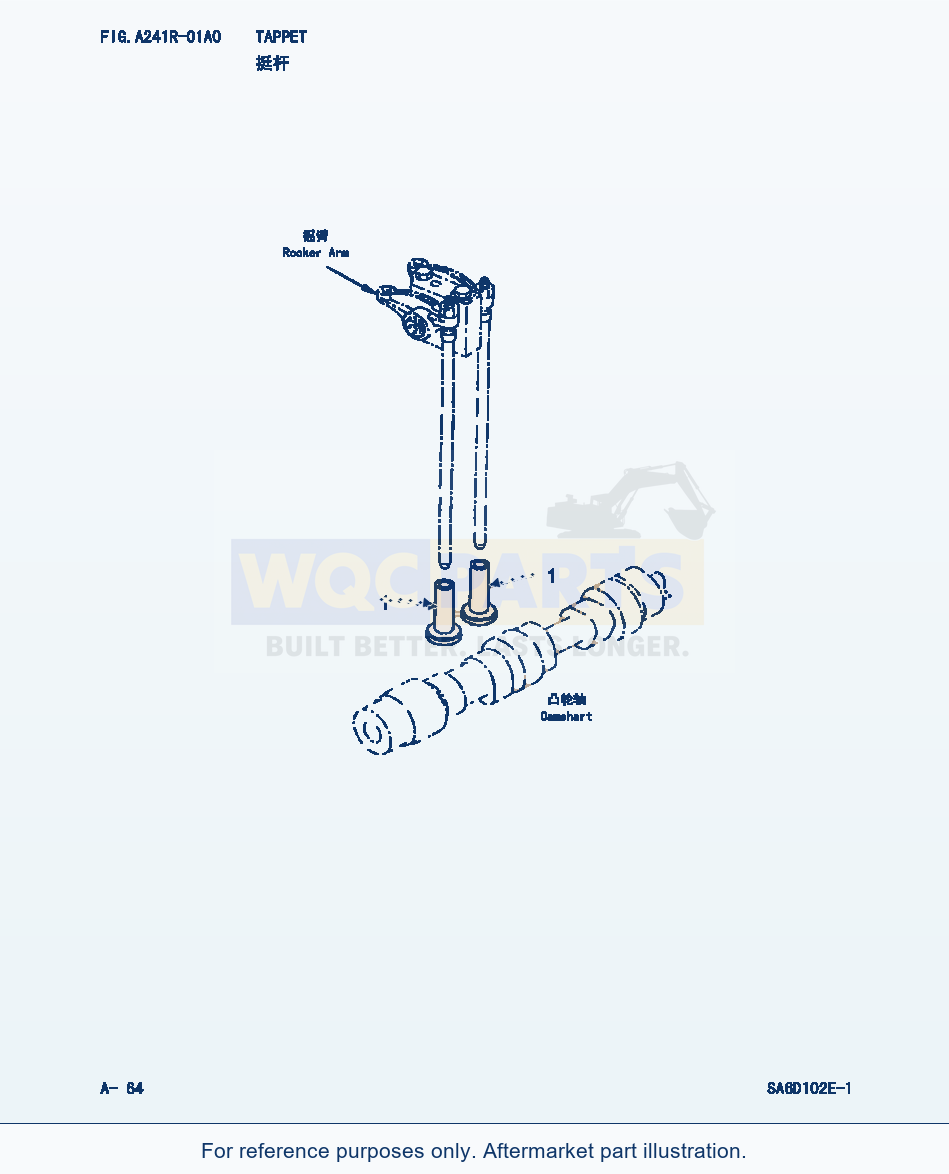 Komatsu WA320-3 Tappet (|000036) parts diagram
