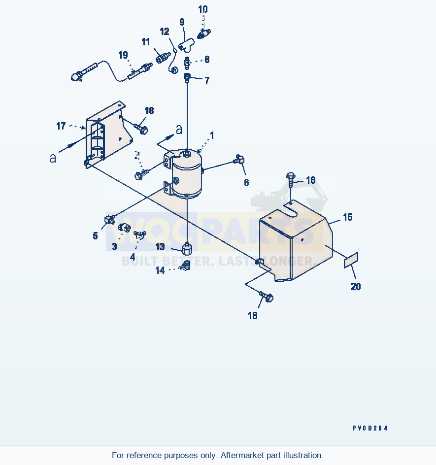 Komatsu WA320-3 Air Tank (For Air Compressor) parts diagram