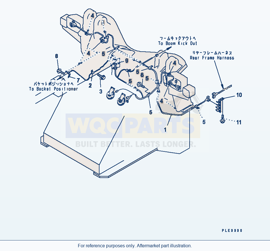 Komatsu WA320-3 Electrical System — Front Harness parts diagram