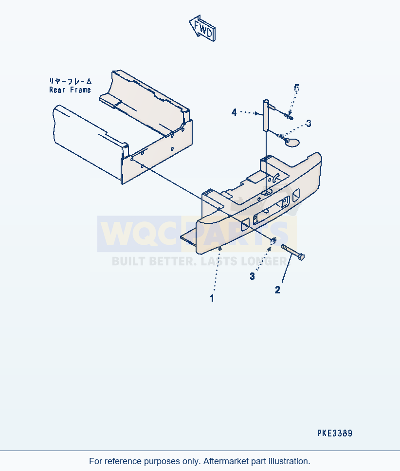 Komatsu WA320-3 Guard — Counter Weight parts diagram