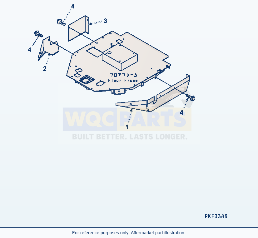 Komatsu WA320-3 Guard — Cover (For Floor Frame) parts diagram