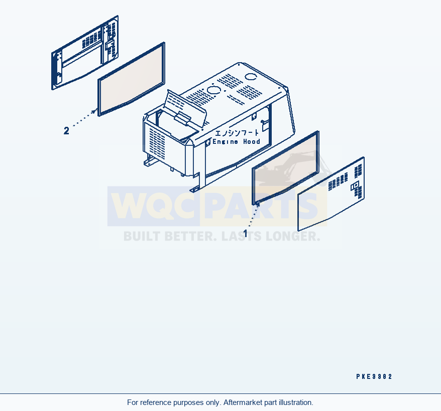 Komatsu WA320-3 Guard — Hood (Door Seal) parts diagram