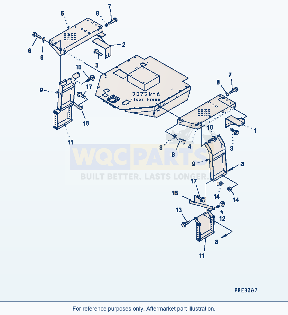 Komatsu WA320-3 Guard — Ladder parts diagram