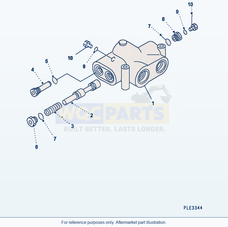 Komatsu WA320-3 Hydraulic System — Priority Valve parts diagram