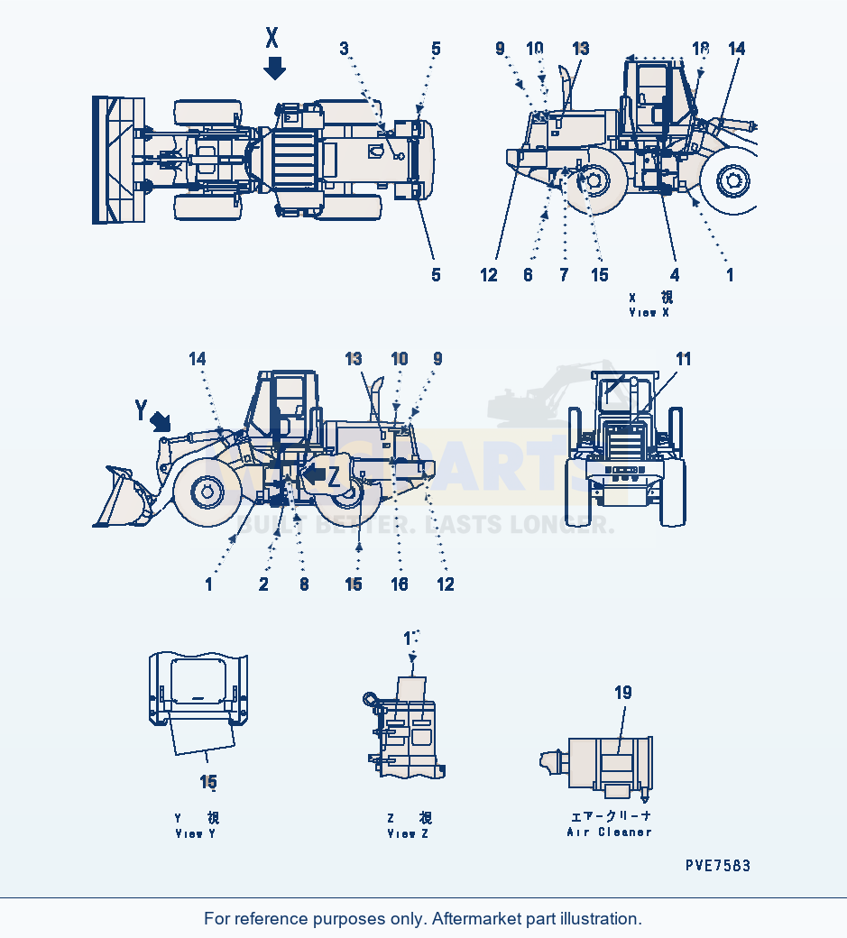 Komatsu WA320-3 Marks And Plates (English) parts diagram