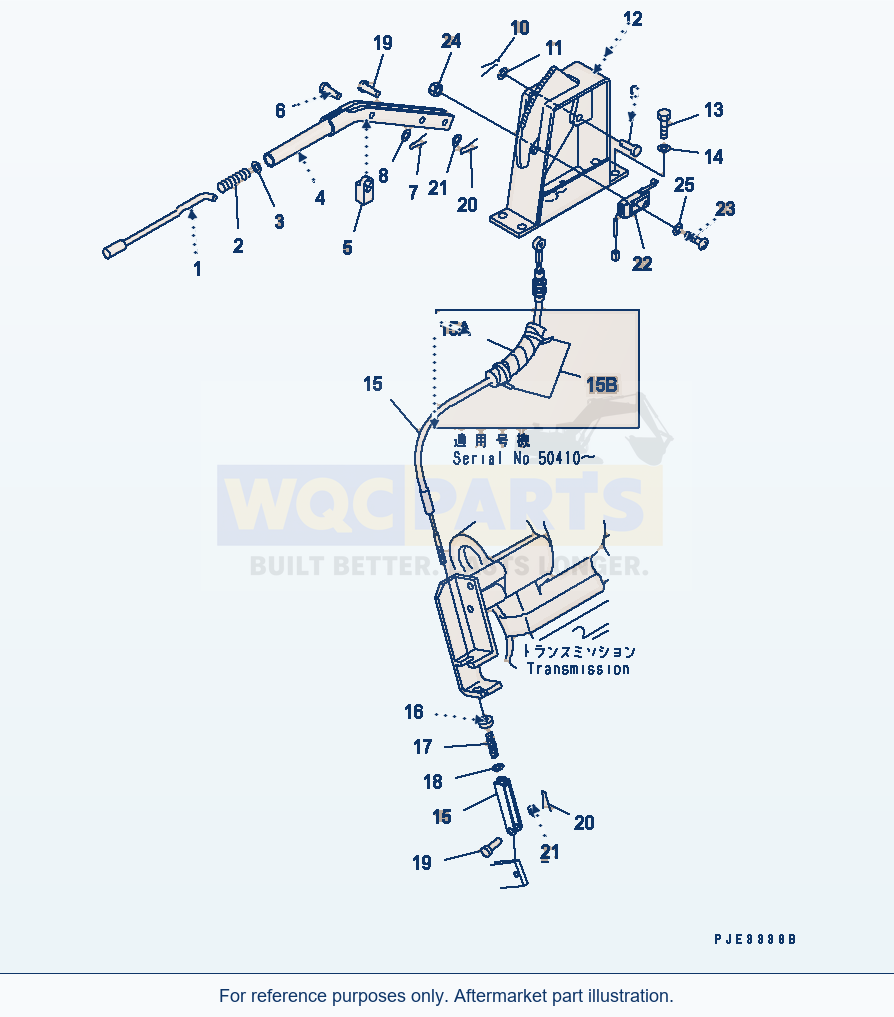 Komatsu WA320-3 Transmission — Parking Brake Control parts diagram