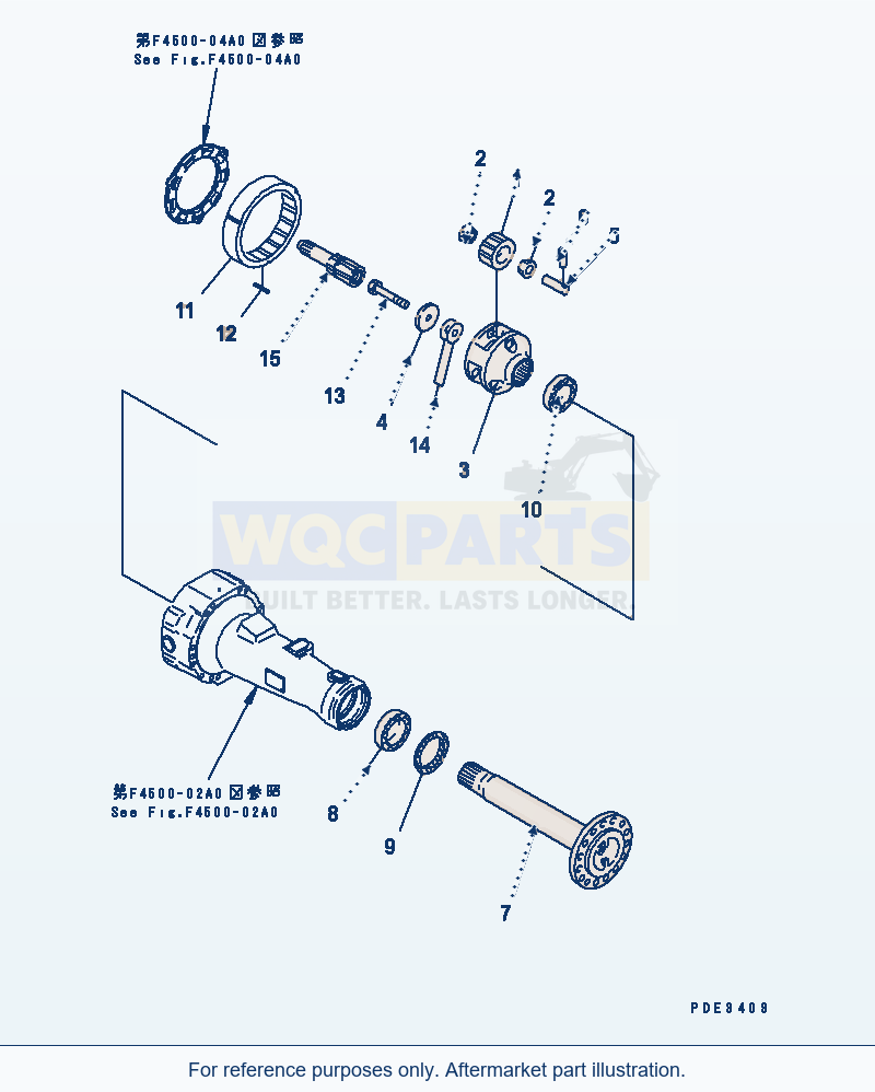 Komatsu WA320-3 Transmission — Rear Axle (Final Drive) parts diagram