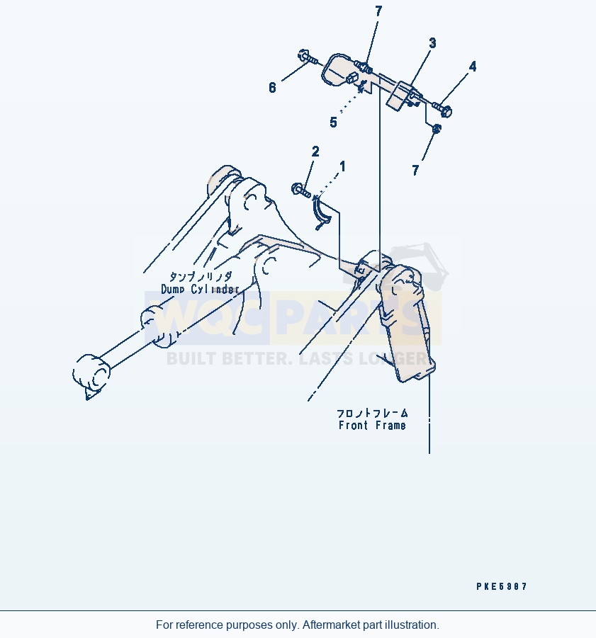 Komatsu WA320-3 Work Equipment — Boom Kick Out(#50220-) parts diagram