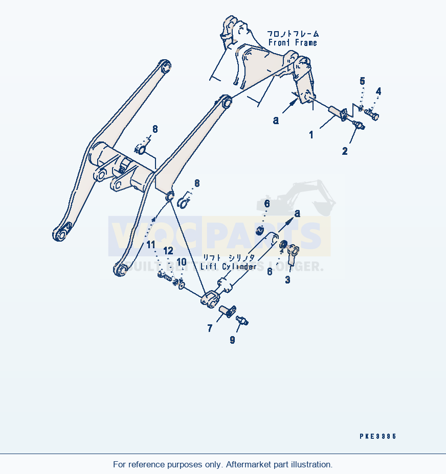 Komatsu WA320-3 Work Equipment — Lift Cylinder (Mounting Parts) parts diagram