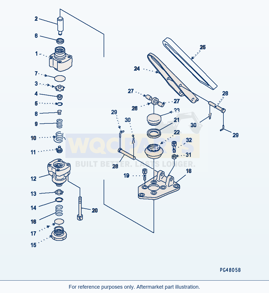 Komatsu WA320-3 Brake Valve (Single Type)(#50001-) parts diagram