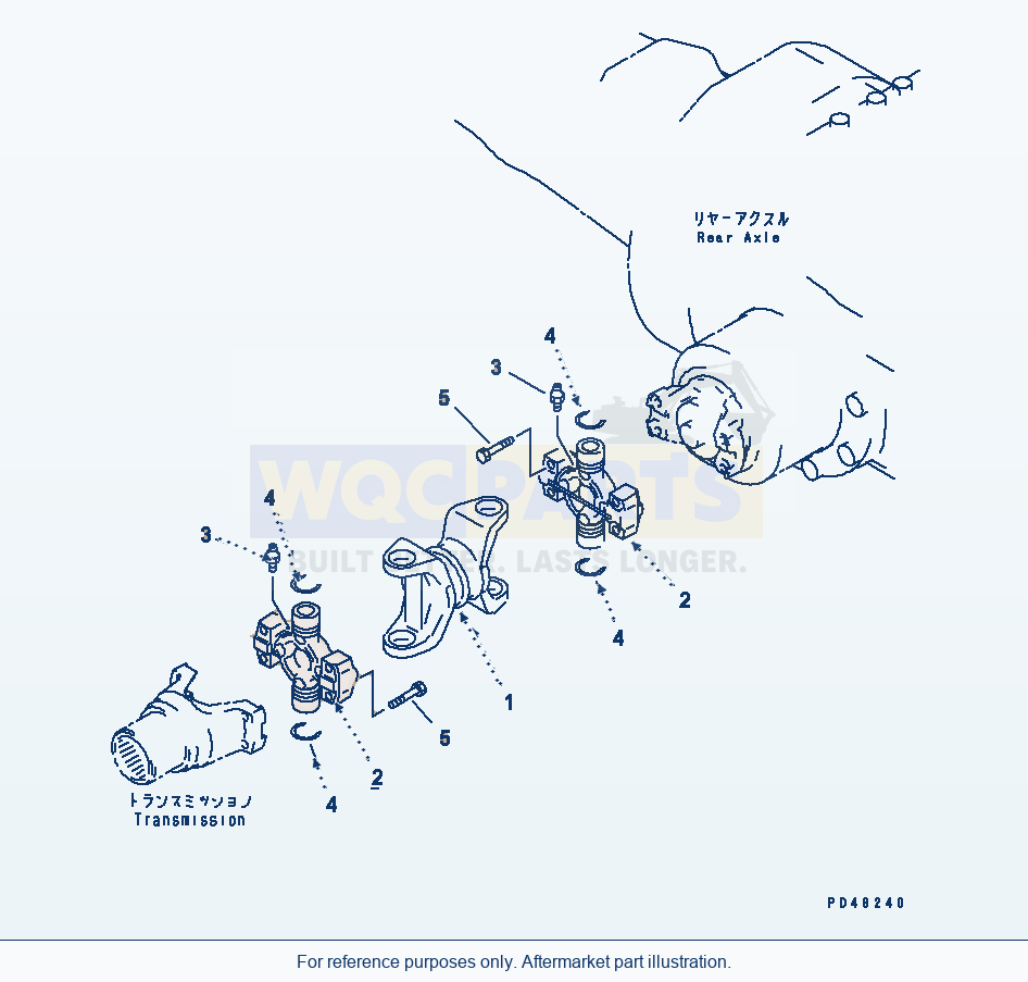 Komatsu WA320-3 Drive Shaft (Rear)(#50001-) parts diagram