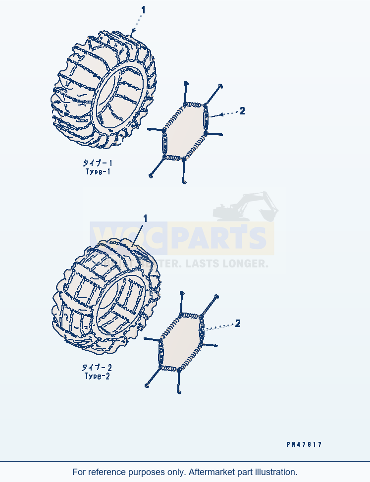Komatsu WA320-3 Tire Chain(#50001-) parts diagram
