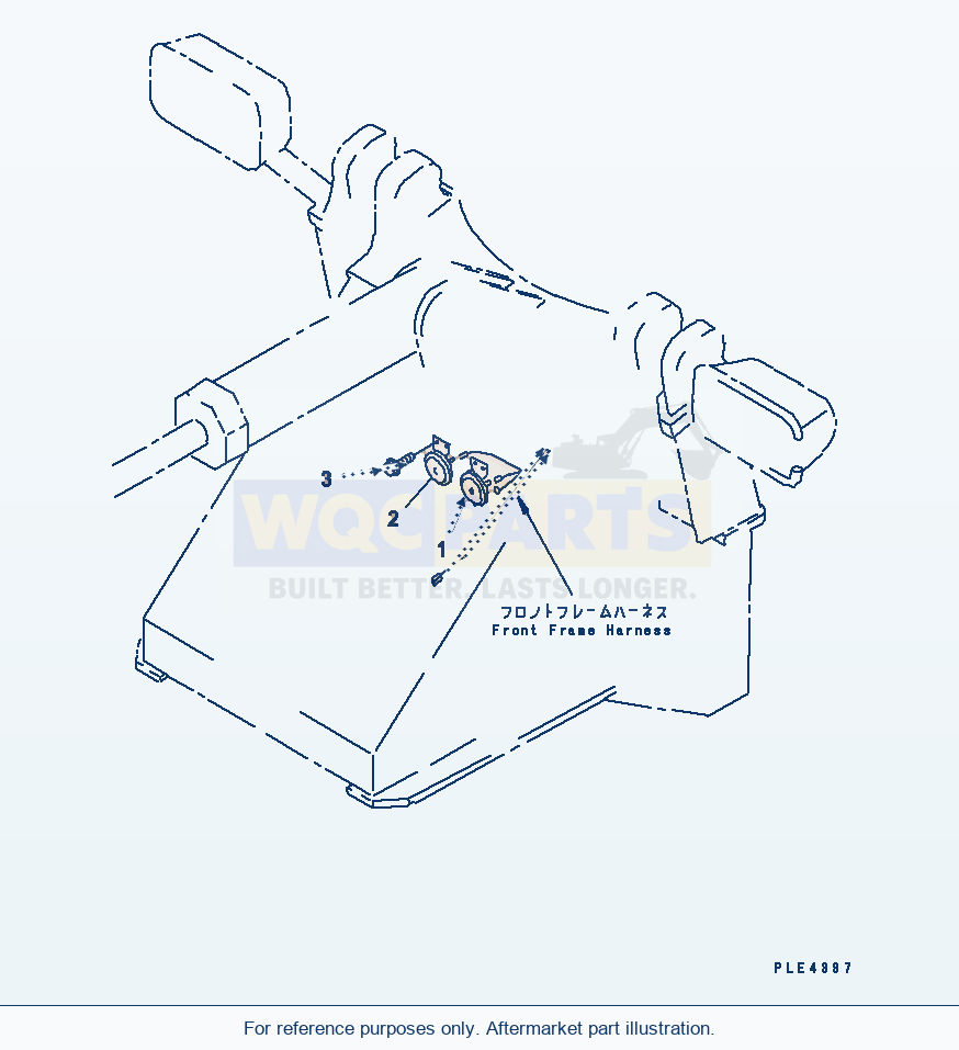 Komatsu WA320-3 Electrical System (Horn) Serial 53001-UP parts diagram