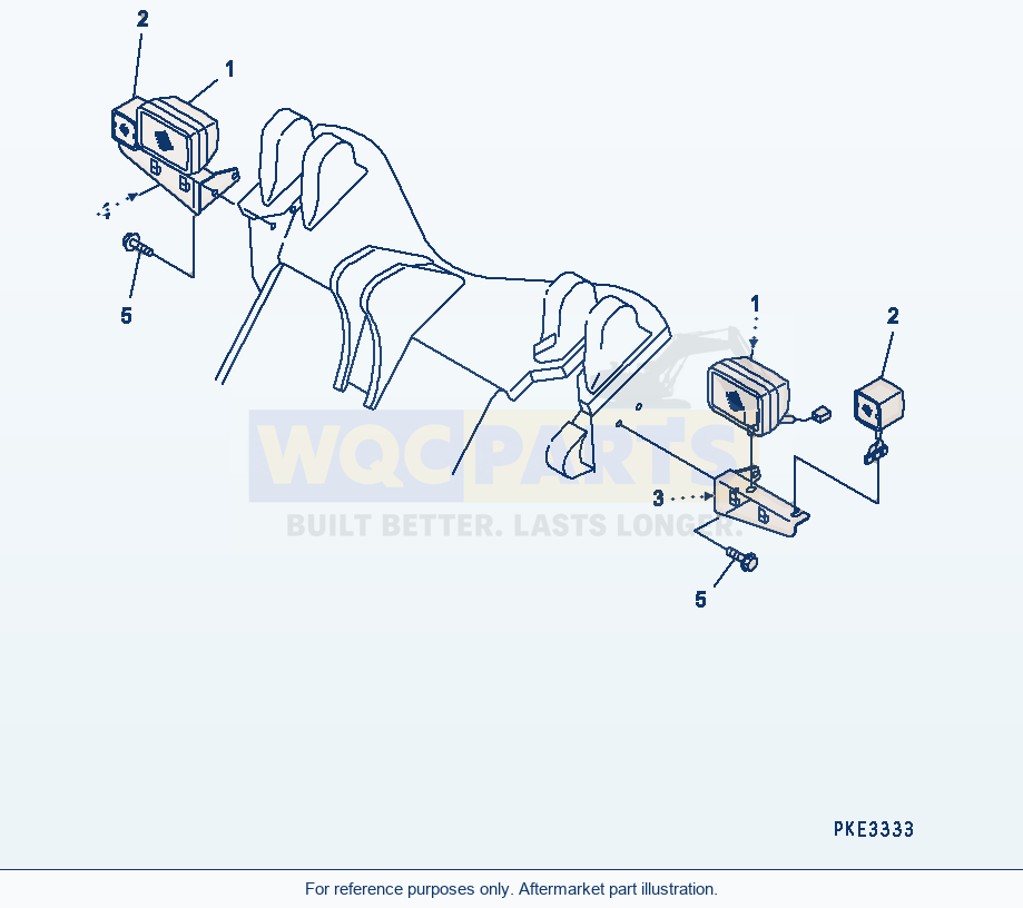 Komatsu WA320-3 Front Lamp Serial 50001-UP (FOR CHINA) parts diagram