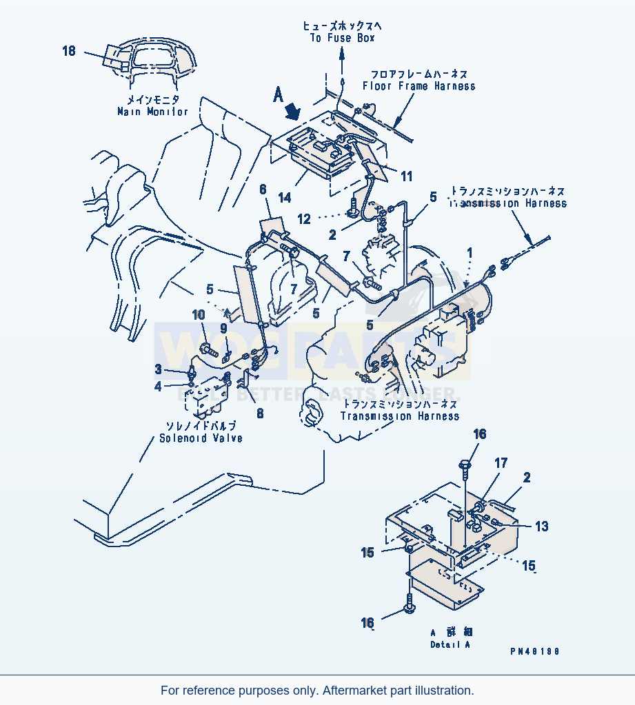 Komatsu WA320-3 Electrical System (E.C.S.S. Line)(#50001-) parts diagram