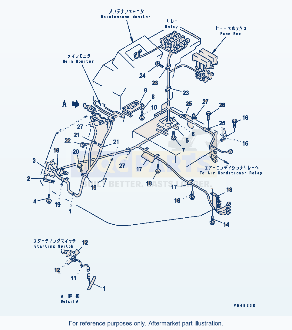 Komatsu WA320-3 Electrical System (Floor Line)(#50001-) parts diagram
