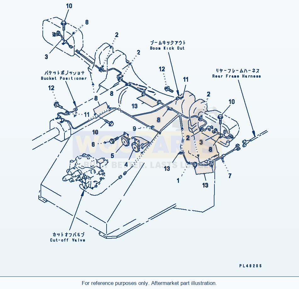 Komatsu WA320-3 Electrical System (Front Frame Line)(#50001-) parts diagram