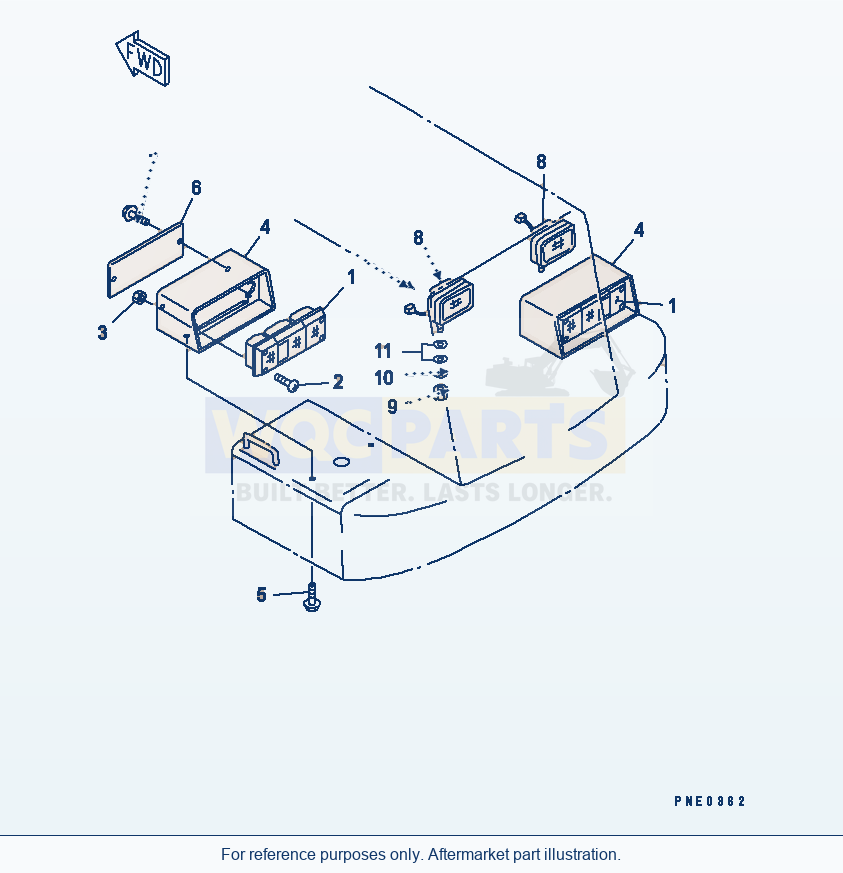 Komatsu WA320-3 Electrical System (Rear Lamp)(#50001-) parts diagram