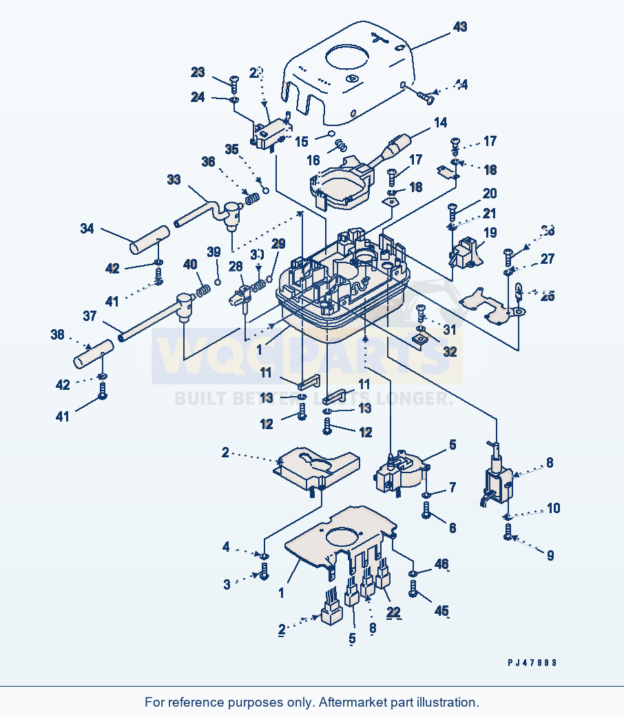 Komatsu WA320-3 Transmission Control Switch(#50001-) parts diagram