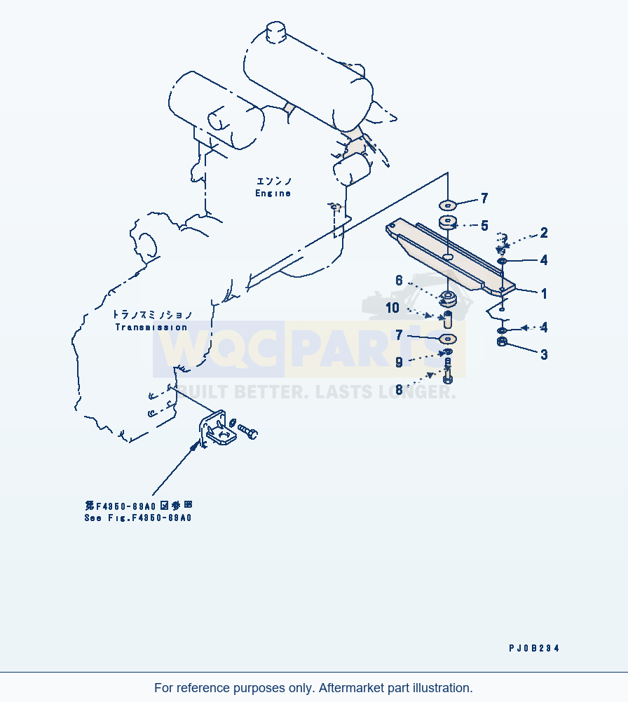 Komatsu WA320-3 Engine Mounting Serial 50001-UP (FOR CHINA) parts diagram