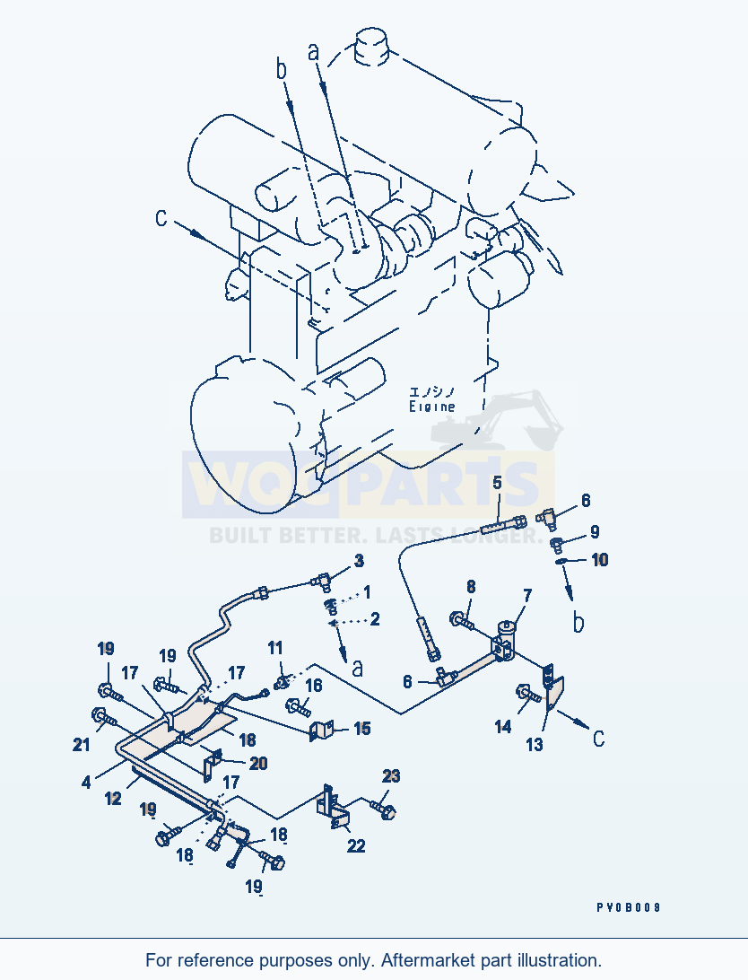 Komatsu WA320-3 Engine (With Air Compressor)(#54101-) parts diagram