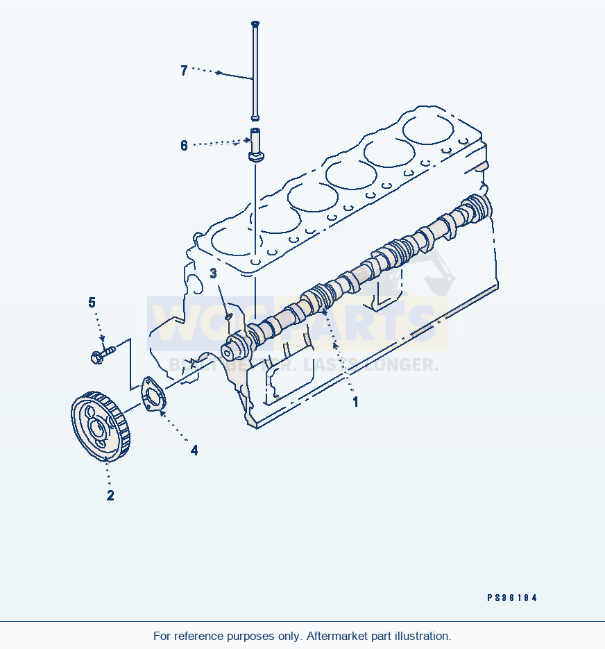 Komatsu WA320-3 Camshaft And Tappet Serial 53001-UP parts diagram