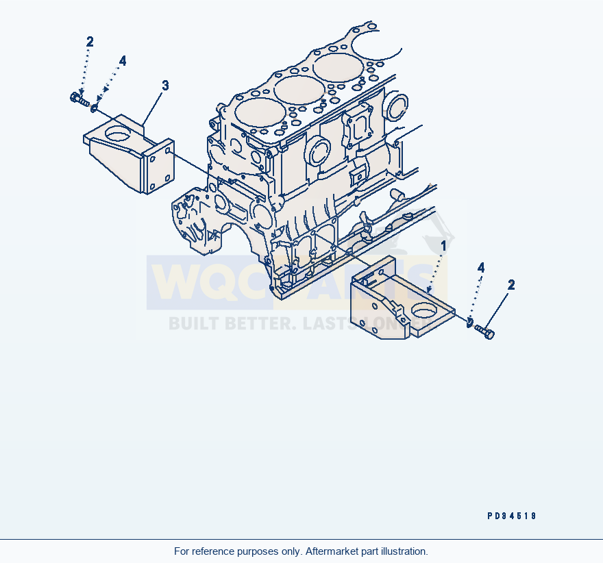 Komatsu WA320-3 Engine Mounting(#20739-) Serial 53001-UP parts diagram