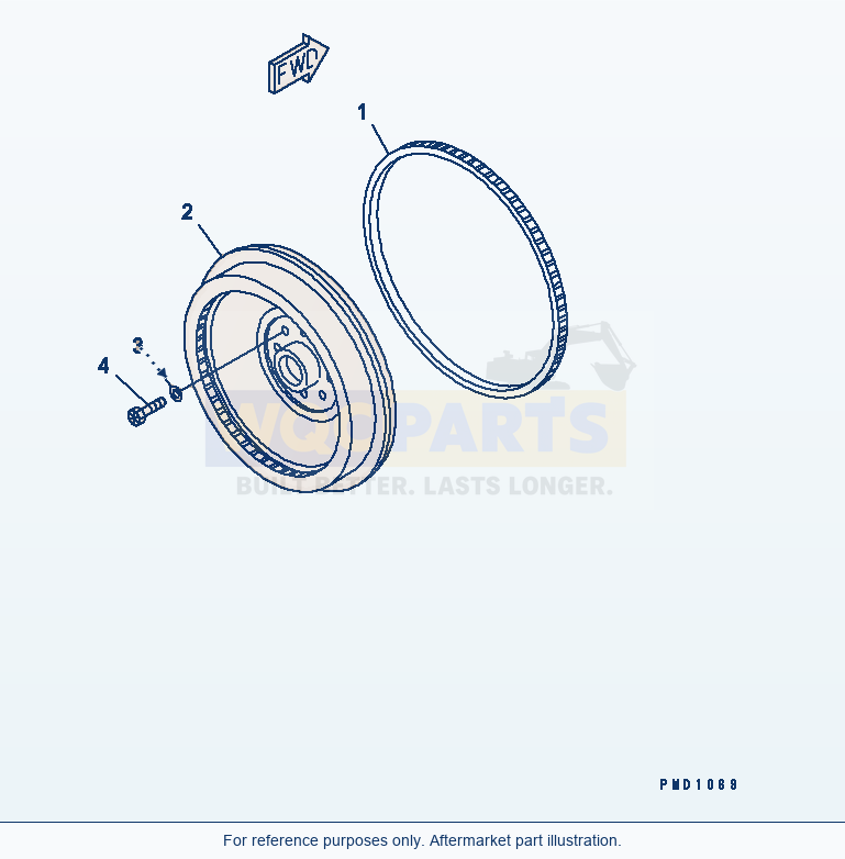 Komatsu WA320-3 Flywheel(#26200467-26214197) parts diagram