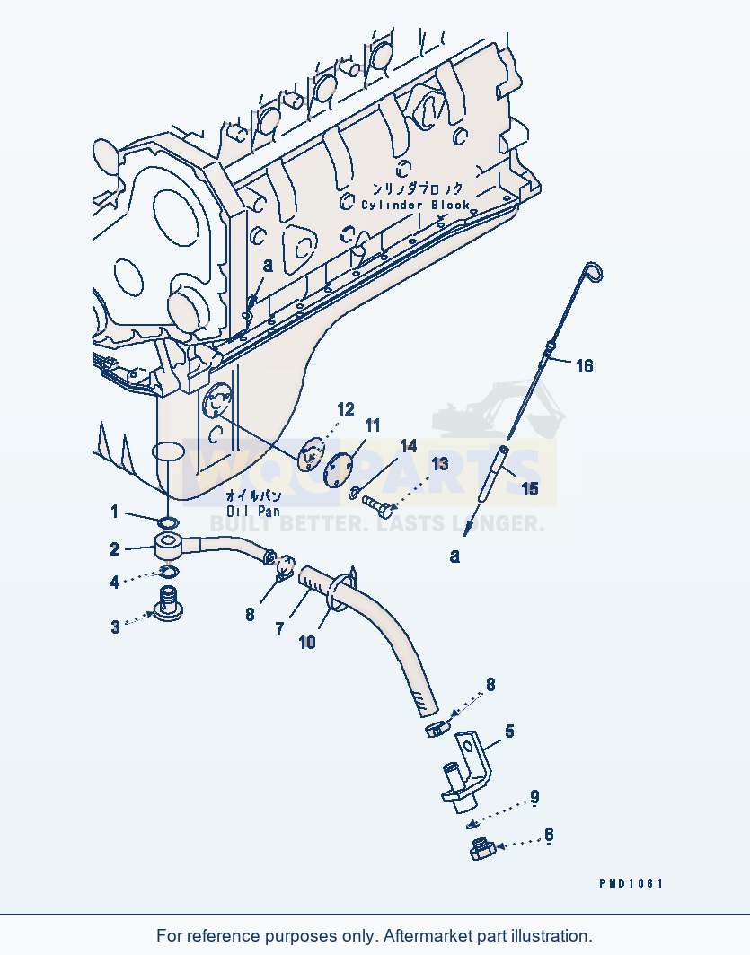 Komatsu WA320-3 Oil Gauge And Remote Oil Drain(#26200467-) parts diagram