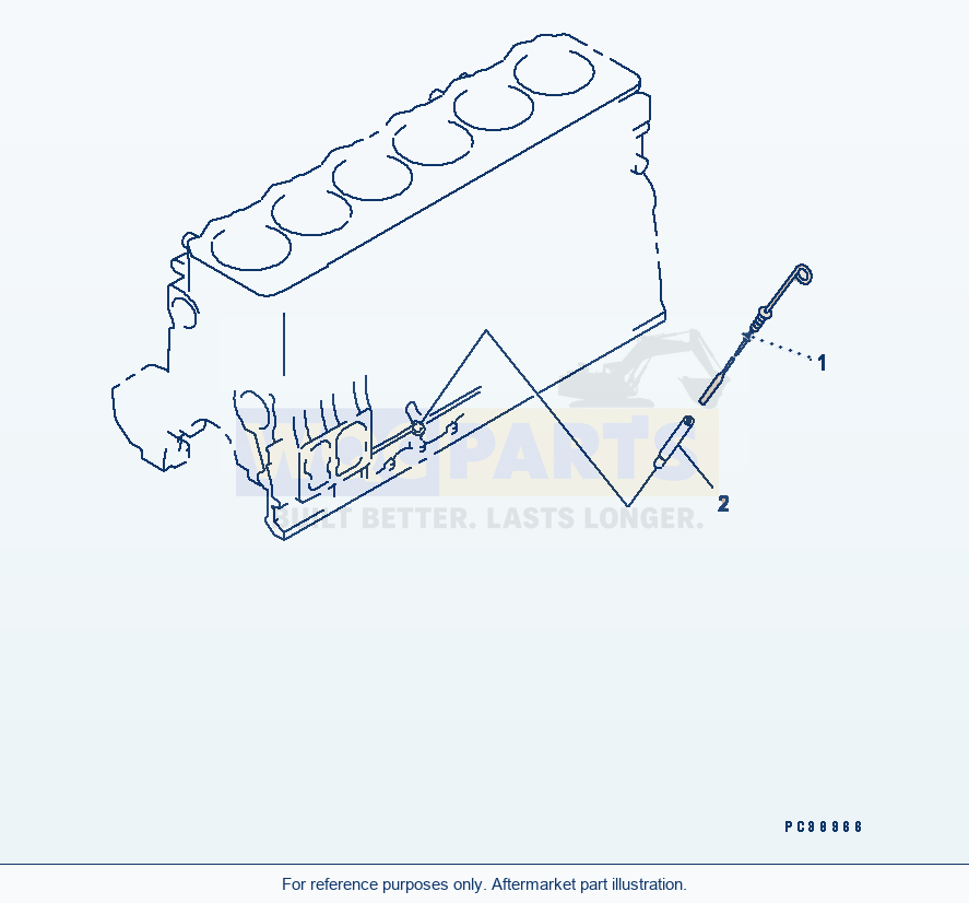 Komatsu WA320-3 Oil Level Gauge(#15614-) Serial 53001-UP parts diagram