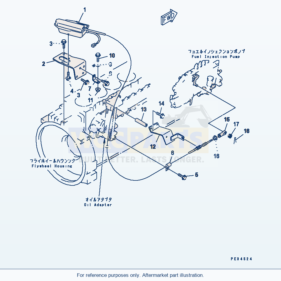 Komatsu WA320-3 Stop Motor(#24071-) Serial 53001-UP parts diagram