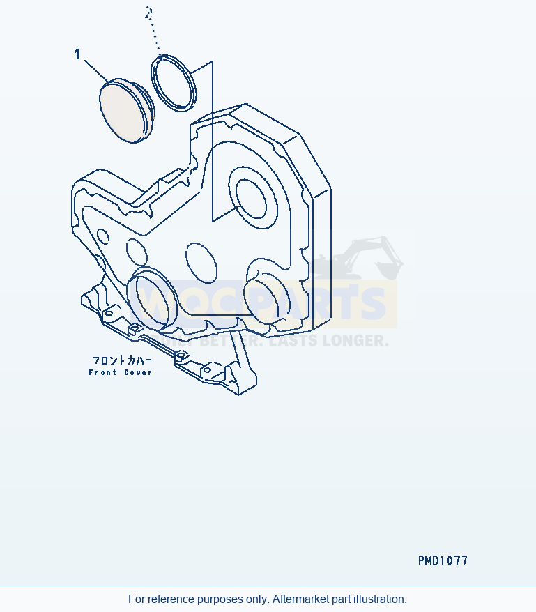 Komatsu WA320-3 Tachometer Drive Cover parts diagram
