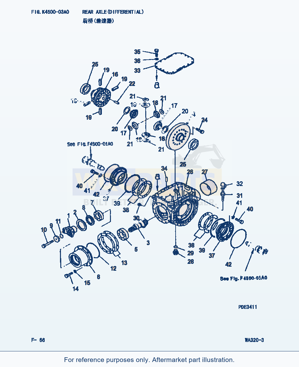 Komatsu WA320-3 Rear Axle(Differential) (|000137) parts diagram