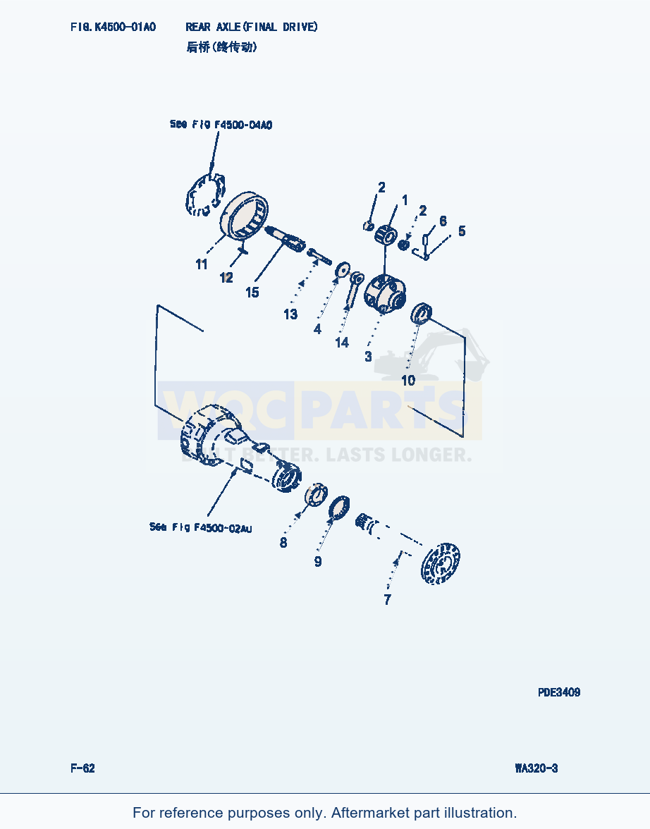Komatsu WA320-3 Rear Axle(Final Drive) (|000135) parts diagram