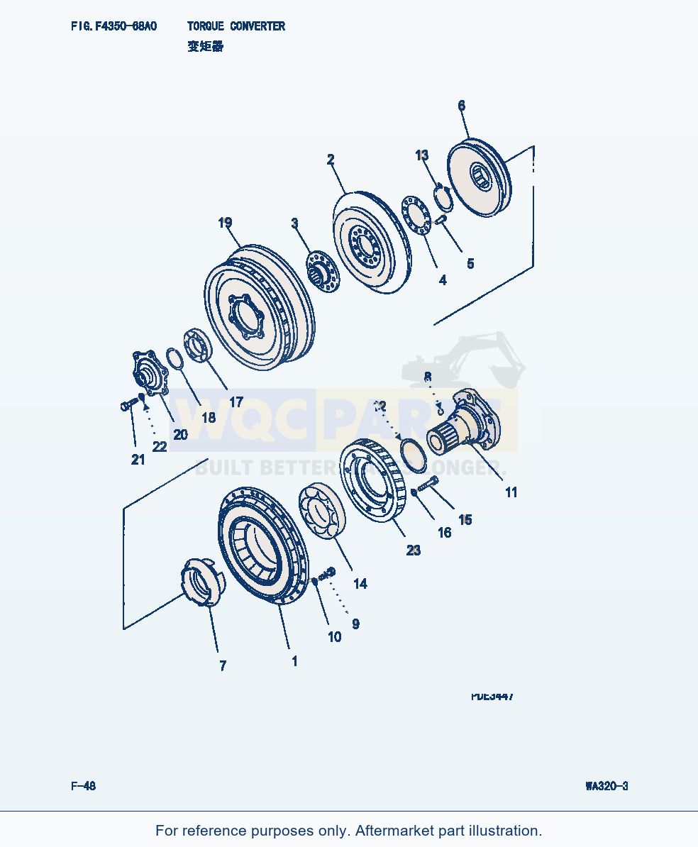 Komatsu WA320-3 Torque Converter (|000128) parts diagram