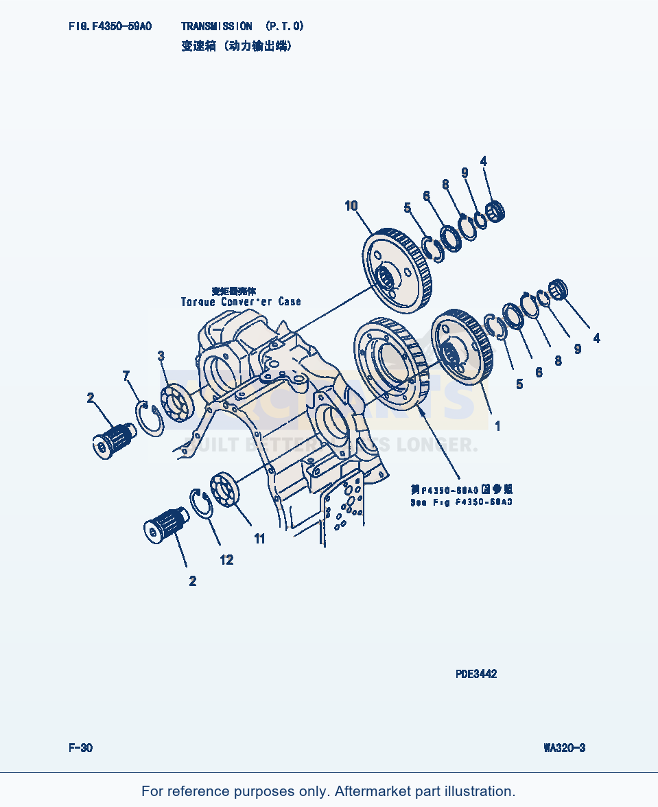 Komatsu WA320-3 Transmission(P.T.O.) (|000119) parts diagram